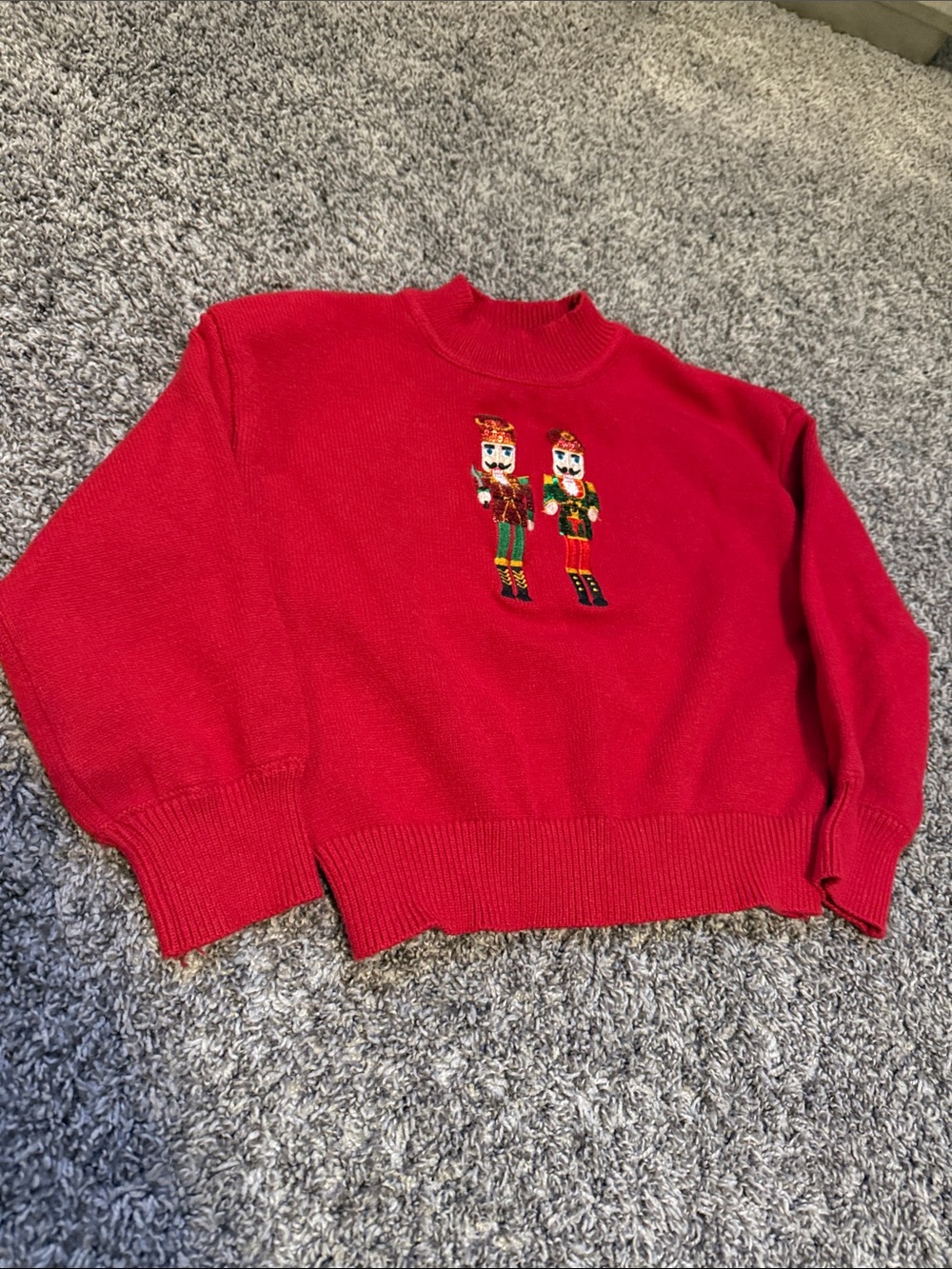 Kids Red Nutcracker Holiday Sweater Top